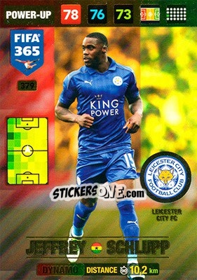 Sticker Jeffrey Schlupp - FIFA 365: 2016-2017. Adrenalyn XL - Nordic edition n. 379 - Panini
