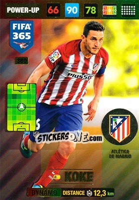 Sticker Koke - FIFA 365: 2016-2017. Adrenalyn XL - Nordic edition n. 380 - Panini