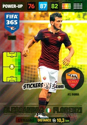 Sticker Alessandro Florenzi - FIFA 365: 2016-2017. Adrenalyn XL - Nordic edition n. 385 - Panini