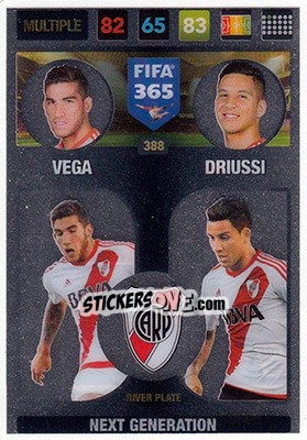 Sticker Vega/ Driussi - FIFA 365: 2016-2017. Adrenalyn XL - Nordic edition - Panini