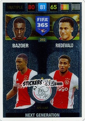 Cromo Bazoer/ Riedewald - FIFA 365: 2016-2017. Adrenalyn XL - Nordic edition - Panini