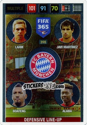 Cromo Lahm/ Javi Martinez/ Boateng/ Alaba