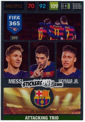 Cromo Messi/ Suárez/ Neymar Jr - FIFA 365: 2016-2017. Adrenalyn XL - Nordic edition - Panini