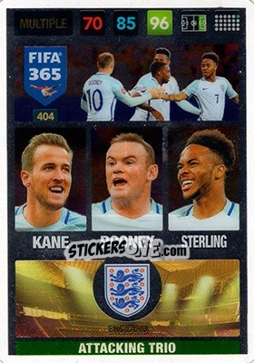 Figurina Harry Kane / Rooney / Sterling - FIFA 365: 2016-2017. Adrenalyn XL - Nordic edition - Panini