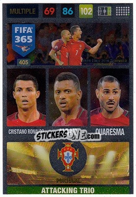 Sticker Cristiano Ronaldo / Nani / Quaresma - FIFA 365: 2016-2017. Adrenalyn XL - Nordic edition - Panini