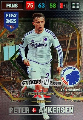 Sticker Peter Ankersen - FIFA 365: 2016-2017. Adrenalyn XL - Nordic edition n. 408 - Panini