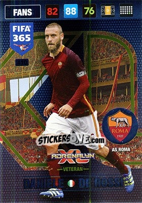 Sticker Daniele De Rossi - FIFA 365: 2016-2017. Adrenalyn XL - Nordic edition n. 410 - Panini