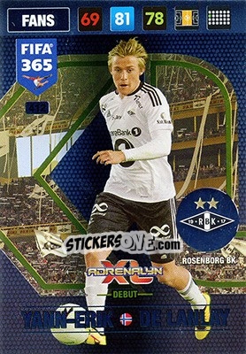 Sticker Yann-Erik De Lanlay - FIFA 365: 2016-2017. Adrenalyn XL - Nordic edition - Panini