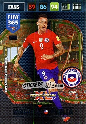 Sticker Mauricio Pinilla - FIFA 365: 2016-2017. Adrenalyn XL - Nordic edition n. 422 - Panini