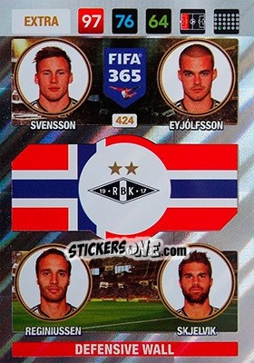 Sticker Svensson / Eyjólfsson / Reginiussen / Skejelvik - FIFA 365: 2016-2017. Adrenalyn XL - Nordic edition - Panini