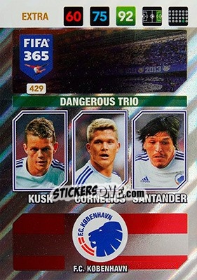 Sticker Kusk / cornelius / santander - FIFA 365: 2016-2017. Adrenalyn XL - Nordic edition - Panini
