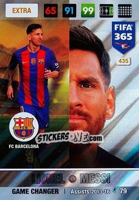 Sticker Lionel Messi - FIFA 365: 2016-2017. Adrenalyn XL - Nordic edition n. 435 - Panini