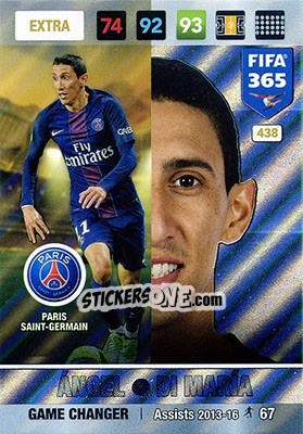 Sticker Angel Di Maria - FIFA 365: 2016-2017. Adrenalyn XL - Nordic edition n. 438 - Panini