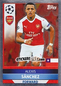 Sticker Alexis Sánchez - UEFA Champions League 2016-2017 n. ARL3 - Topps