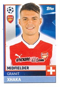 Sticker Granit Xhaka - UEFA Champions League 2016-2017 n. ARL10 - Topps