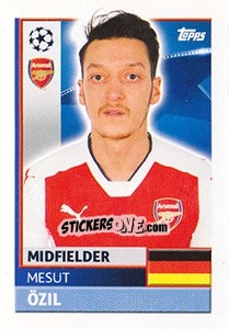 Sticker Mesut Özil - UEFA Champions League 2016-2017 n. ARL13 - Topps
