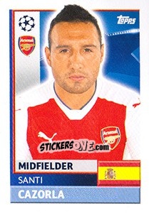 Figurina Santi Cazorla - UEFA Champions League 2016-2017 - Topps