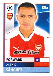 Sticker Alexis Sánchez - UEFA Champions League 2016-2017 - Topps