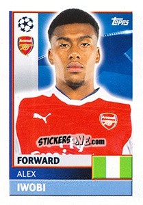 Sticker Alex Iwobi - UEFA Champions League 2016-2017 n. ARL19 - Topps