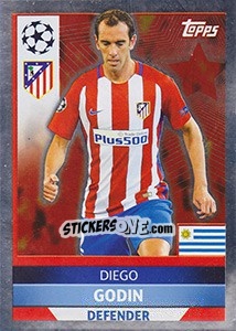 Sticker Diego Godin - UEFA Champions League 2016-2017 n. ATL3 - Topps