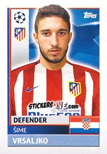 Sticker Šime Vrsaljko - UEFA Champions League 2016-2017 n. ATL6 - Topps