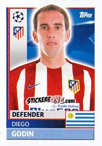 Sticker Diego Godin - UEFA Champions League 2016-2017 n. ATL8 - Topps