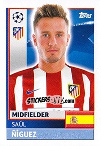 Cromo Saúl Ñíguez - UEFA Champions League 2016-2017 - Topps