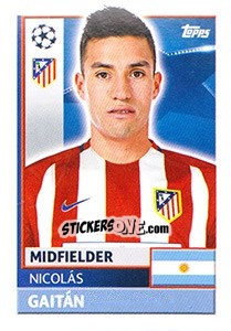 Sticker Nicolás Gaitán - UEFA Champions League 2016-2017 - Topps