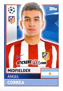Sticker Ángel Correa - UEFA Champions League 2016-2017 - Topps