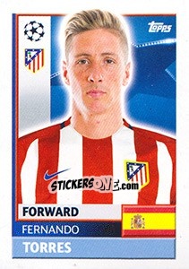 Sticker Fernando Torres - UEFA Champions League 2016-2017 n. ATL19 - Topps