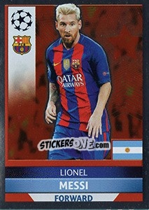 Sticker Lionel Messi - UEFA Champions League 2016-2017 n. FCB3 - Topps