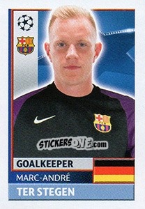 Cromo Marc-André ter Stegen - UEFA Champions League 2016-2017 n. FCB4 - Topps