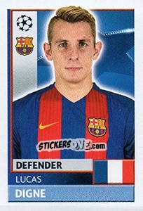 Sticker Lucas Digne - UEFA Champions League 2016-2017 n. FCB7 - Topps
