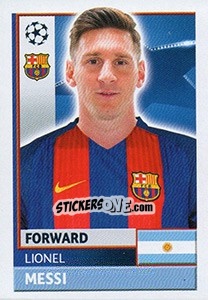 Sticker Lionel Messi - UEFA Champions League 2016-2017 n. FCB17 - Topps