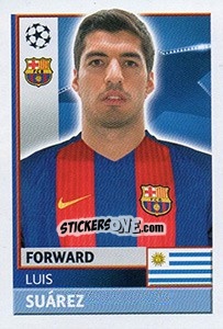 Sticker Luis Suárez - UEFA Champions League 2016-2017 n. FCB19 - Topps