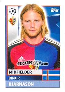 Sticker Birkir Bjarnason - UEFA Champions League 2016-2017 n. BAS15 - Topps