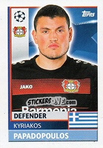 Sticker Kyriakos Papadopoulos - UEFA Champions League 2016-2017 n. LEV8 - Topps