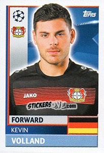 Sticker Kevin Volland - UEFA Champions League 2016-2017 - Topps