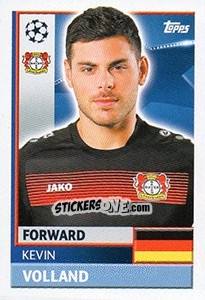 Sticker Kevin Volland - UEFA Champions League 2016-2017 n. LEV17 - Topps