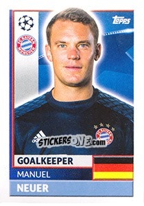 Sticker Manuel Neuer - UEFA Champions League 2016-2017 n. BMU4 - Topps