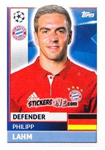 Sticker Philipp Lahm - UEFA Champions League 2016-2017 n. BMU5 - Topps