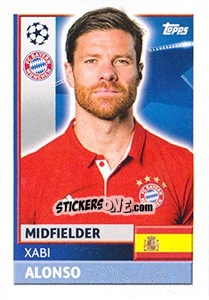 Sticker Xabi Alonso - UEFA Champions League 2016-2017 n. BMU9 - Topps