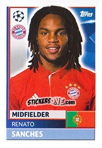 Sticker Renato Sanches - UEFA Champions League 2016-2017 n. BMU11 - Topps