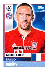 Sticker Franck Ribéry - UEFA Champions League 2016-2017 - Topps