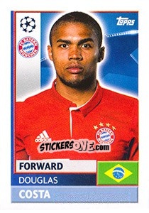 Sticker Douglas Costa - UEFA Champions League 2016-2017 n. BMU16 - Topps