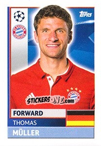 Sticker Thomas Müller - UEFA Champions League 2016-2017 n. BMU19 - Topps
