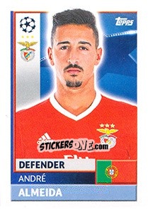 Cromo André Almeida - UEFA Champions League 2016-2017 - Topps