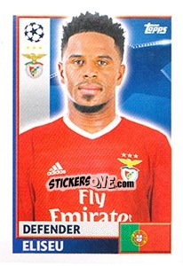 Sticker Eliseu - UEFA Champions League 2016-2017 n. BEN6 - Topps