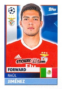 Sticker Raú Jiménez - UEFA Champions League 2016-2017 - Topps