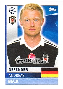 Sticker Andreas Beck - UEFA Champions League 2016-2017 - Topps